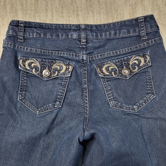 Christopher & Banks embellished boot cut mid-rise jeans - Picture 5 of 10